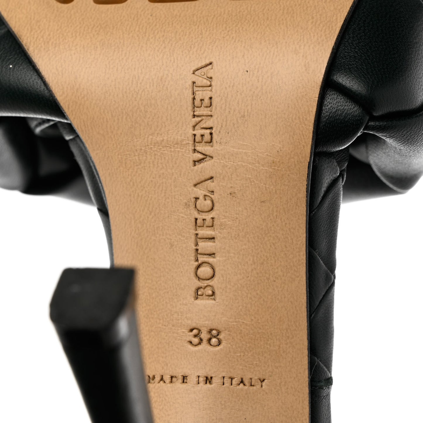 Nappa Maxi Intrecciato Lido Mule Sandals 38 Black