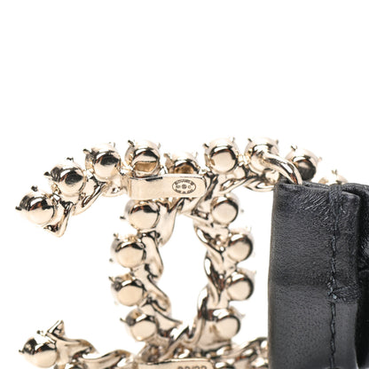 Chanel Calfskin Strass Ruched Rope CC Belt 85 34 Black 4 of 6