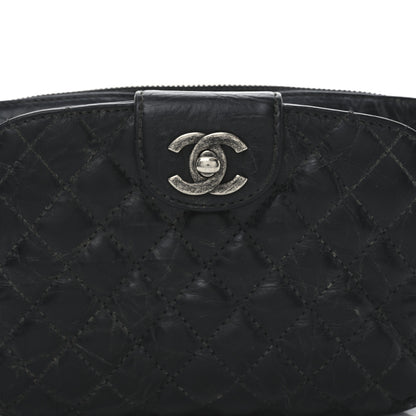 Chanel Crumpled Calfskin Quilted Casual Rock Waist Bag Fanny Pack Black 8 of 10