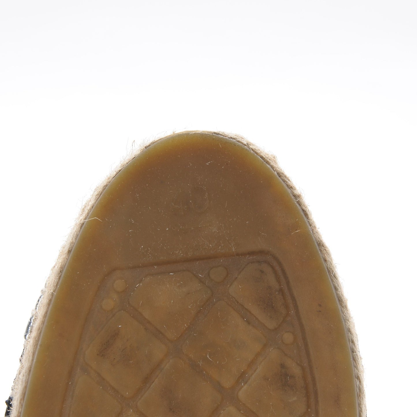 Tweed Lambskin CC Espadrilles 40 Black Silver