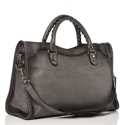 Balenciaga Grained Calfskin Classic Gold Hardware City Ombre Grey Gradient 3 of 11