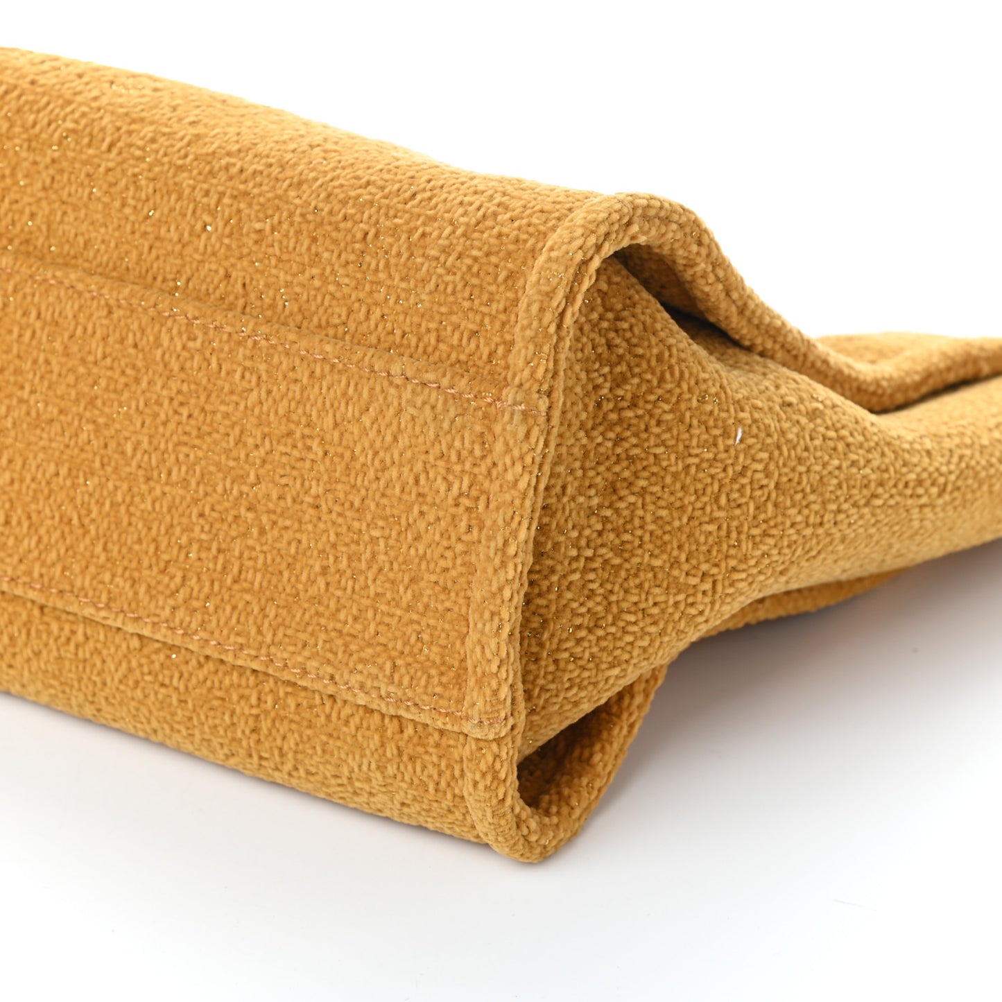 Lurex Canvas Small Deauville Tote Yellow