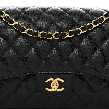 Chanel Caviar Quilted Jumbo Double Flap Black 5 of 11