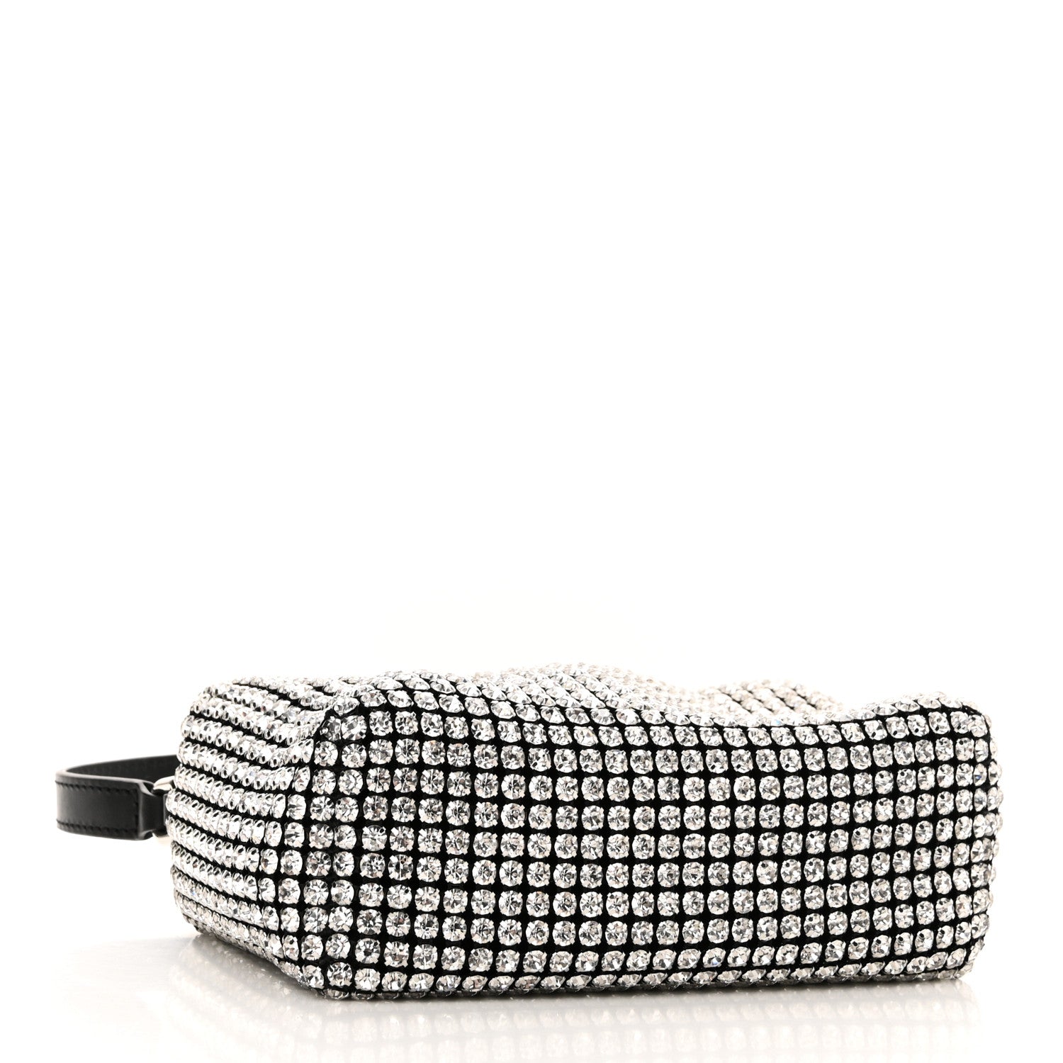 Alexander Wang Mesh Crystal Rhinestone Mini Heiress Pouch Black Silver 4 of 11