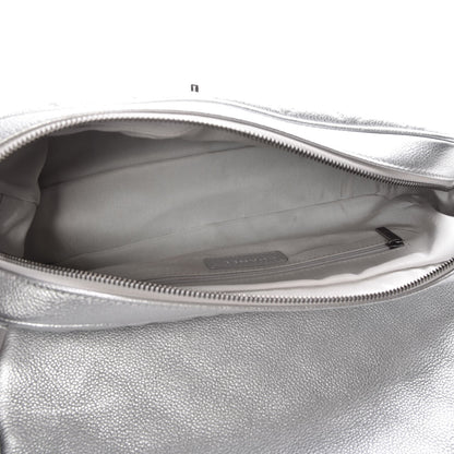 Chanel Metallic Calfskin Quilted Medium Casual Rock Flap Silver 5 of 7