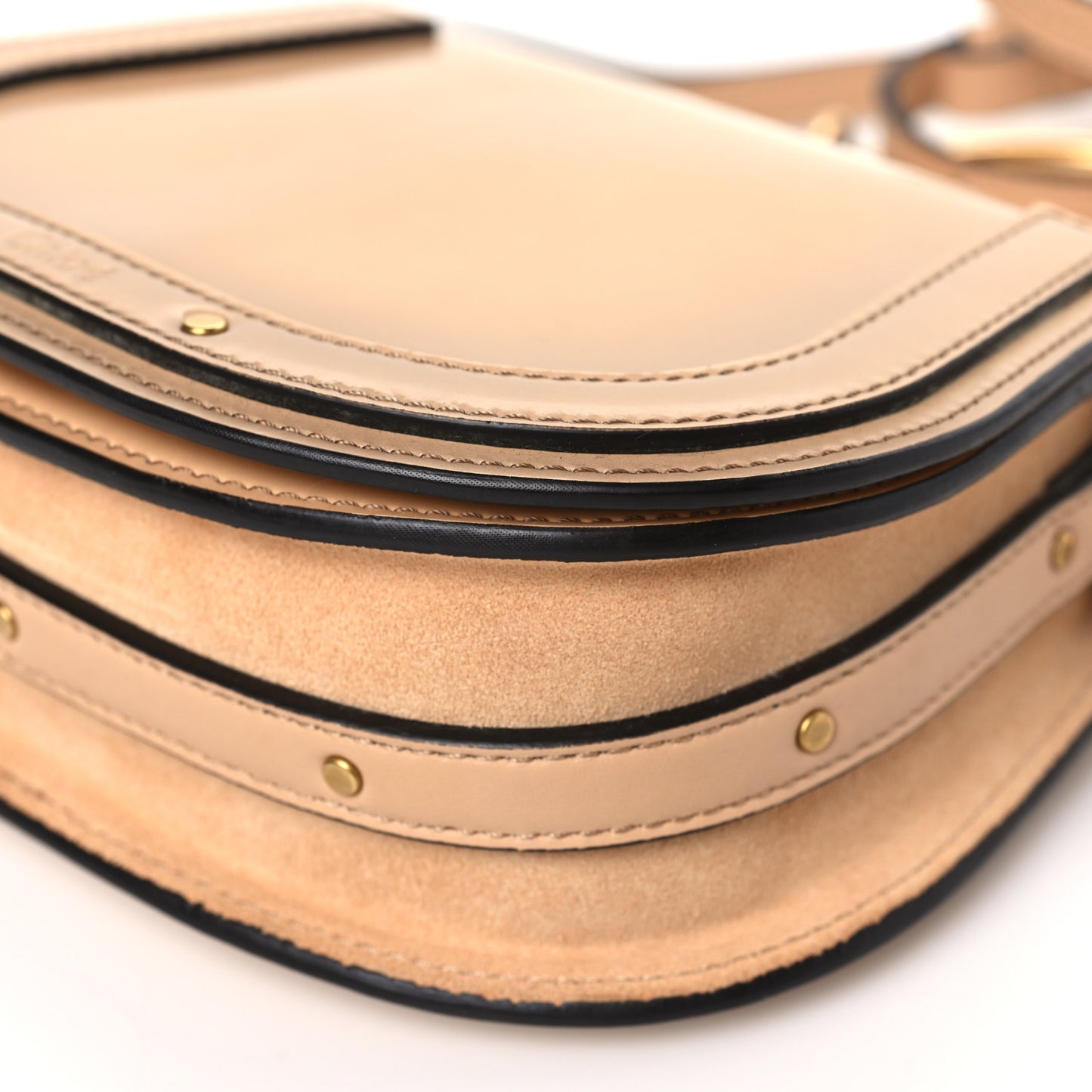 Patent Suede Small Nile Bracelet Bag