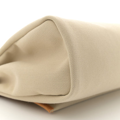 Hermes Toile Militaire Vache Hunter Laque Herbag Zip Retourne PM 31 Beton Naturel Sable Nata 10 of 13