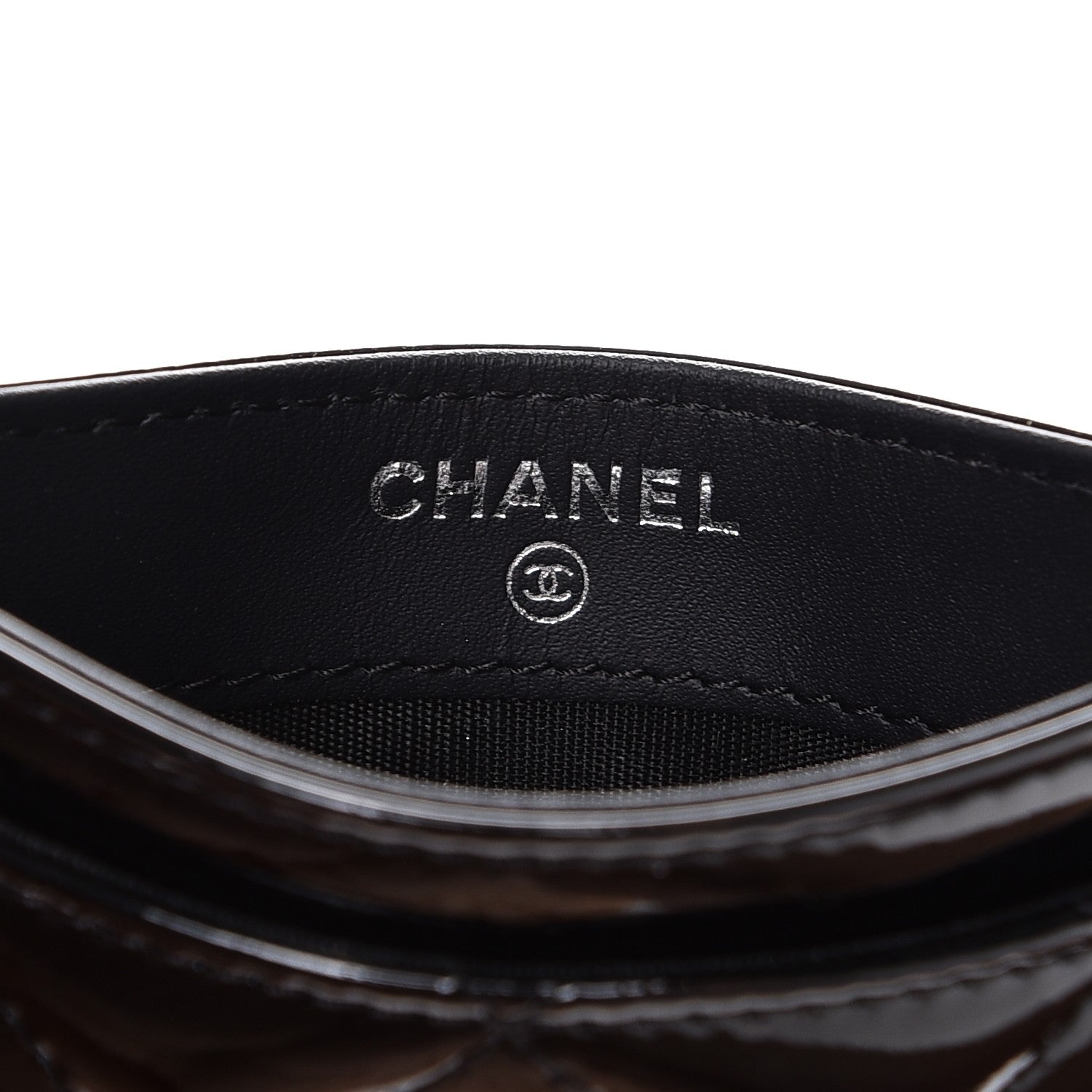 Chanel Patent Quilted Brilliant Card Holder Black 6 of 9