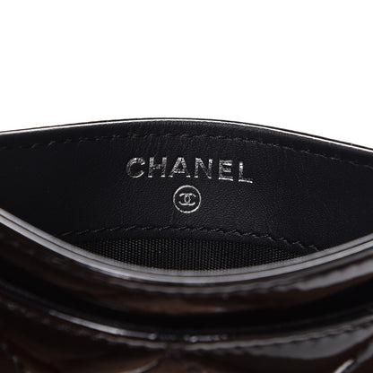 Chanel Patent Quilted Brilliant Card Holder Black 6 of 9