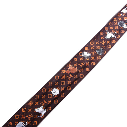 Louis Vuitton Silk Catogram Classic Bandeau Marron 3 of 4