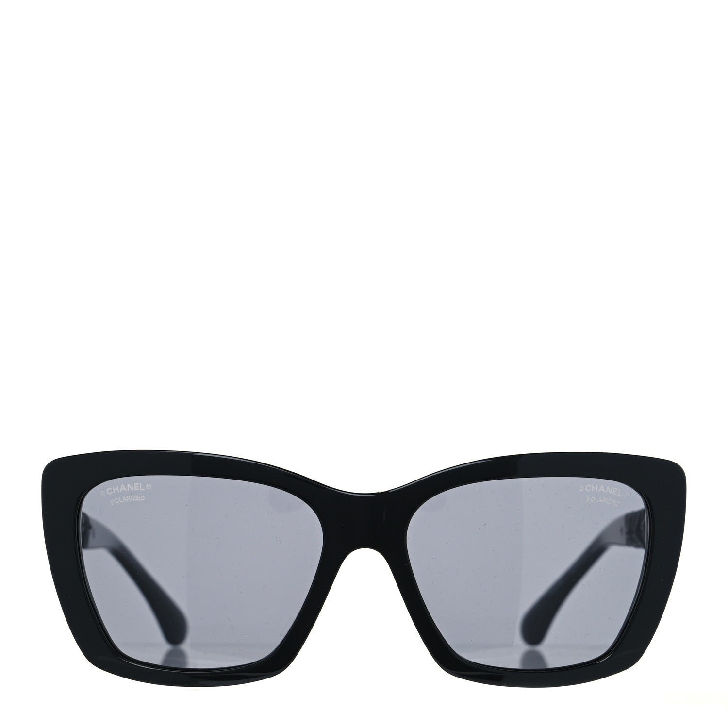 Chanel Acetate Calfskin Polarized Square Sunglasses 5476-Q-A Black 2 of 9