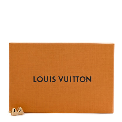 Louis Vuitton Metal LV Heart Earrings Gold 5 of 5