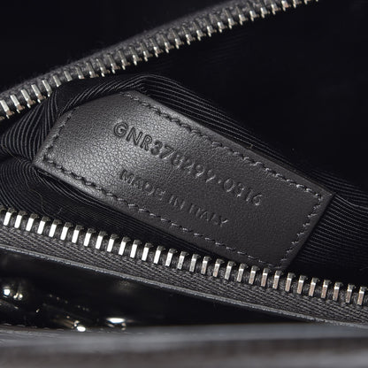 Saint Laurent Calfskin Crocodile Embossed Small Sac De Jour Coal 10 of 10