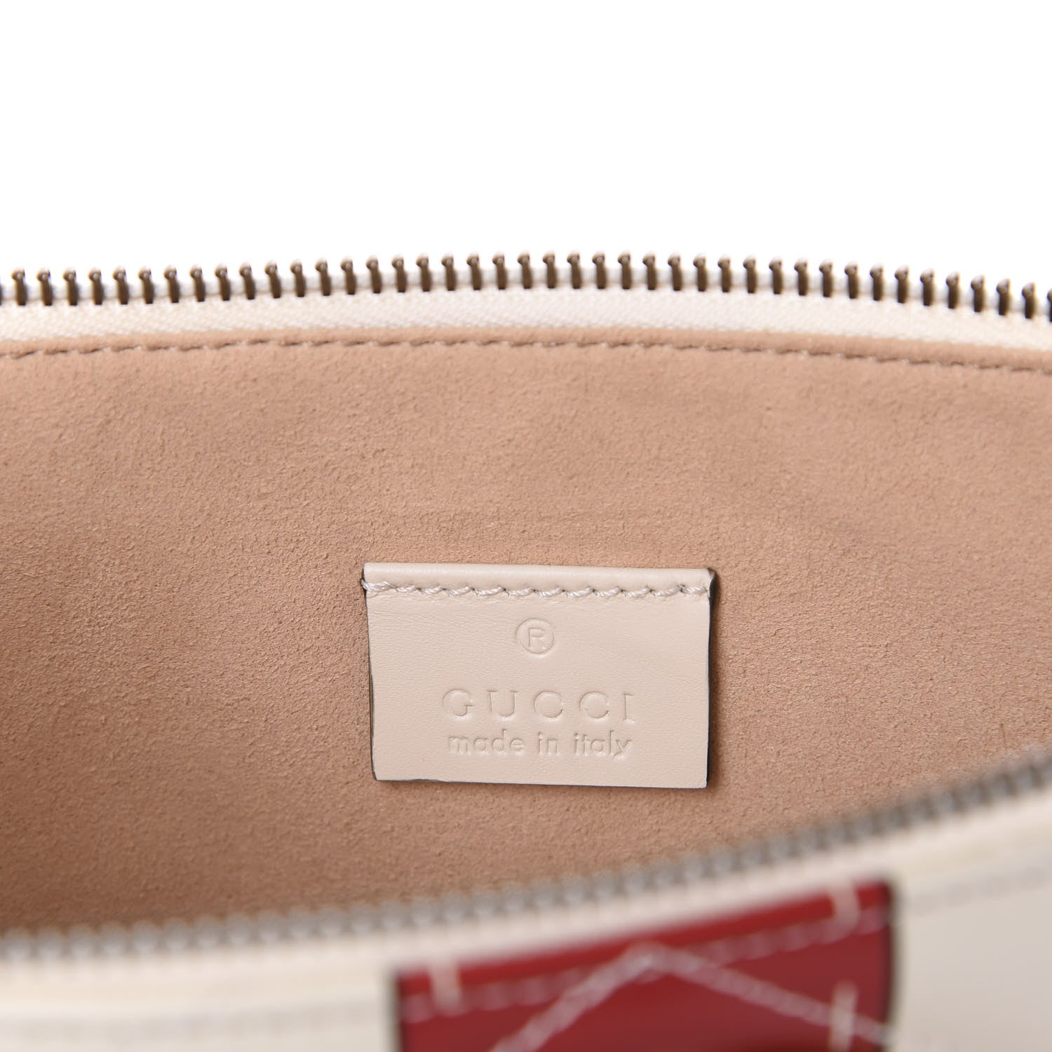 Gucci Calfskin Matelasse Trompe L'Oeil Print GG Marmont Zip Pouch White 6 of 8
