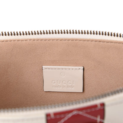 Gucci Calfskin Matelasse Trompe L'Oeil Print GG Marmont Zip Pouch White 6 of 8