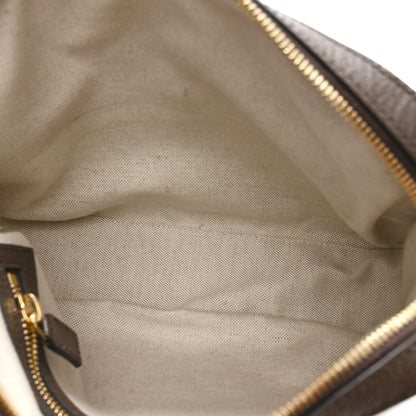 Gucci Monogram Jumbo GG Textured Dollar Calfskin Web Messenger Shoulder Bag Camel Ebony New Acero 5 of 10