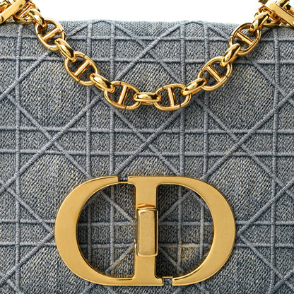 Christian Dior Denim Cannage Small Caro Bag Blue 7 of 10