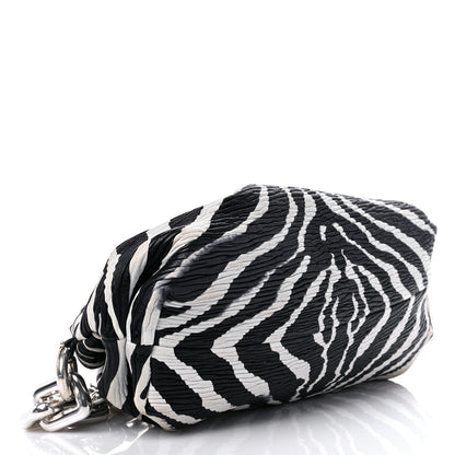 Bottega Veneta Nappa Zebra Print The Pouch Chain White Black 4 of 14
