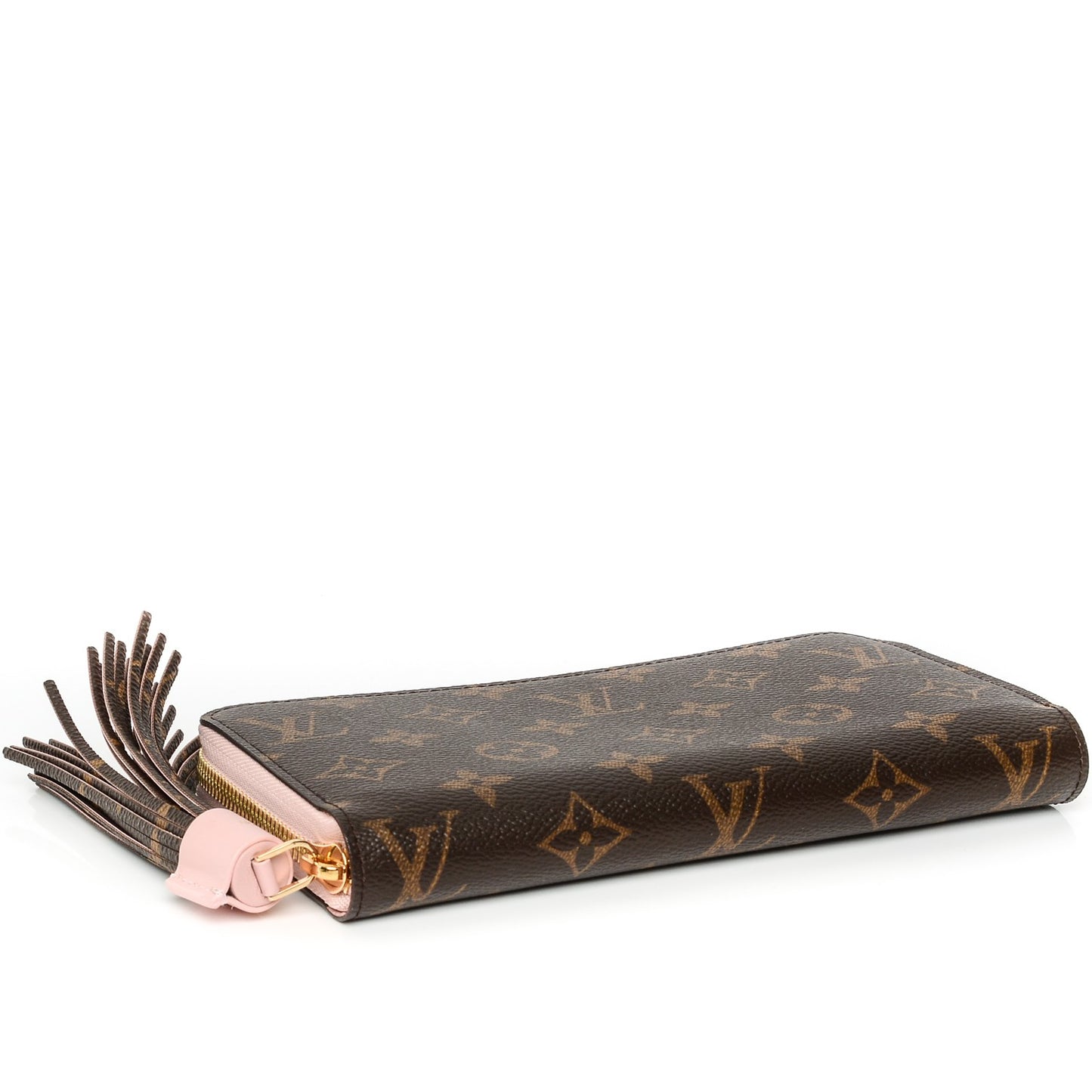 Monogram Pompon Zippy Wallet Rose Ballerine