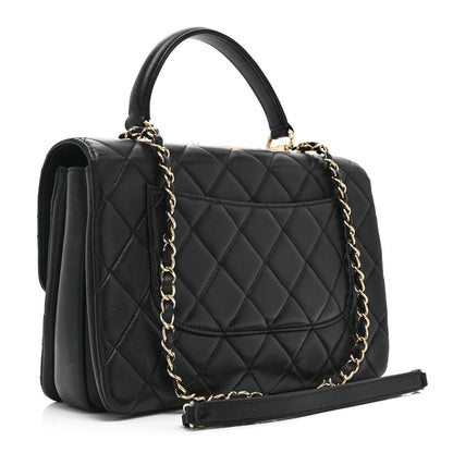 Chanel Lambskin Quilted Medium Trendy CC Flap Dual Handle Bag Black 3 of 10
