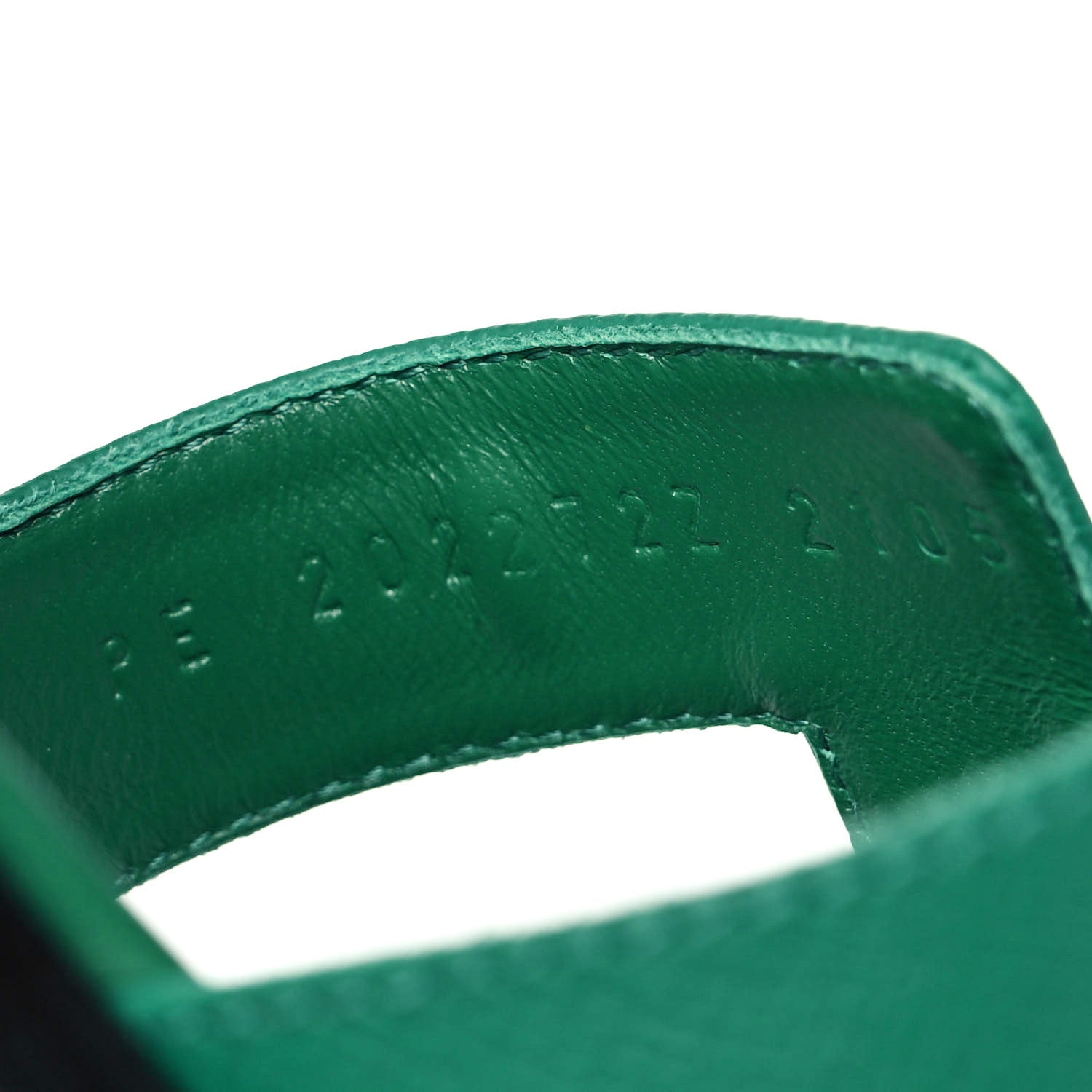 Hermes Epsom Oran Sandals 40.5 Vert Emeraude 13 of 18