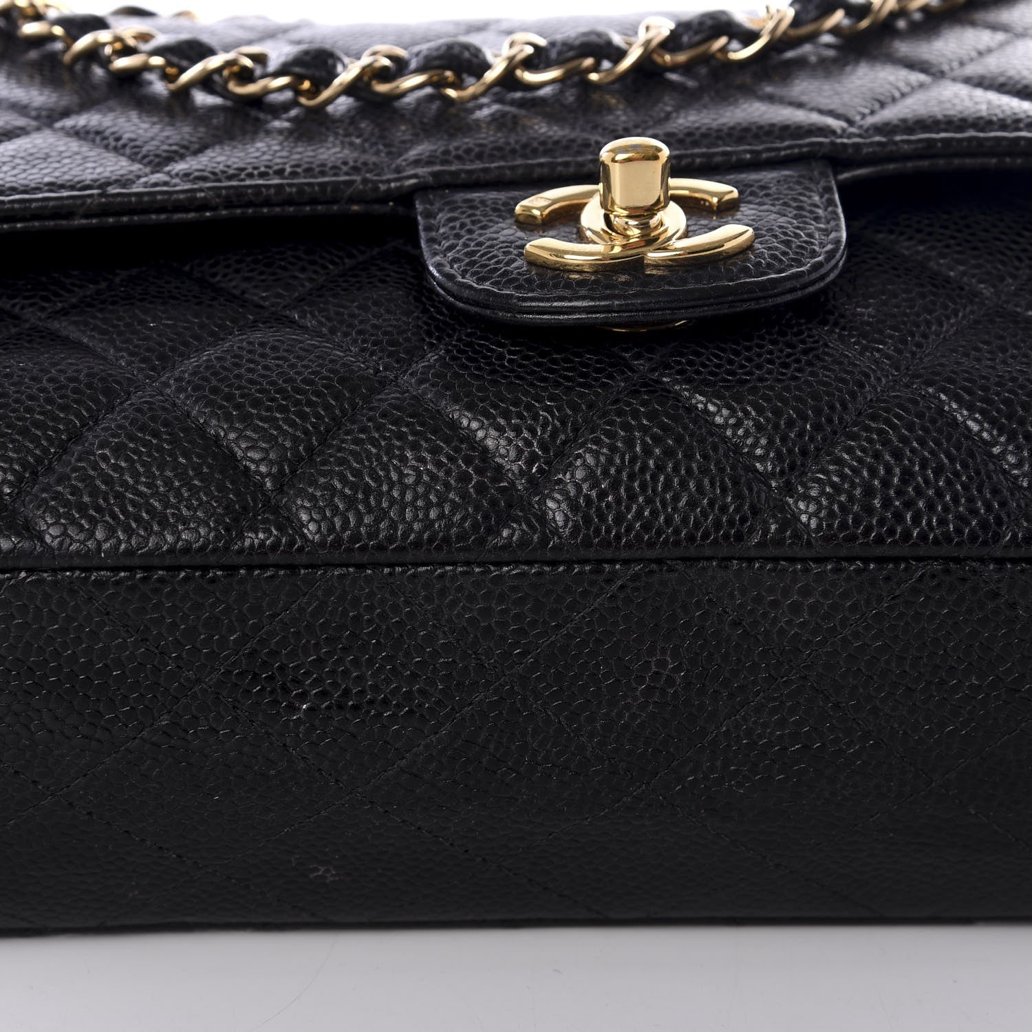 Chanel Caviar Quilted Medium Double Flap Black 11 of 12