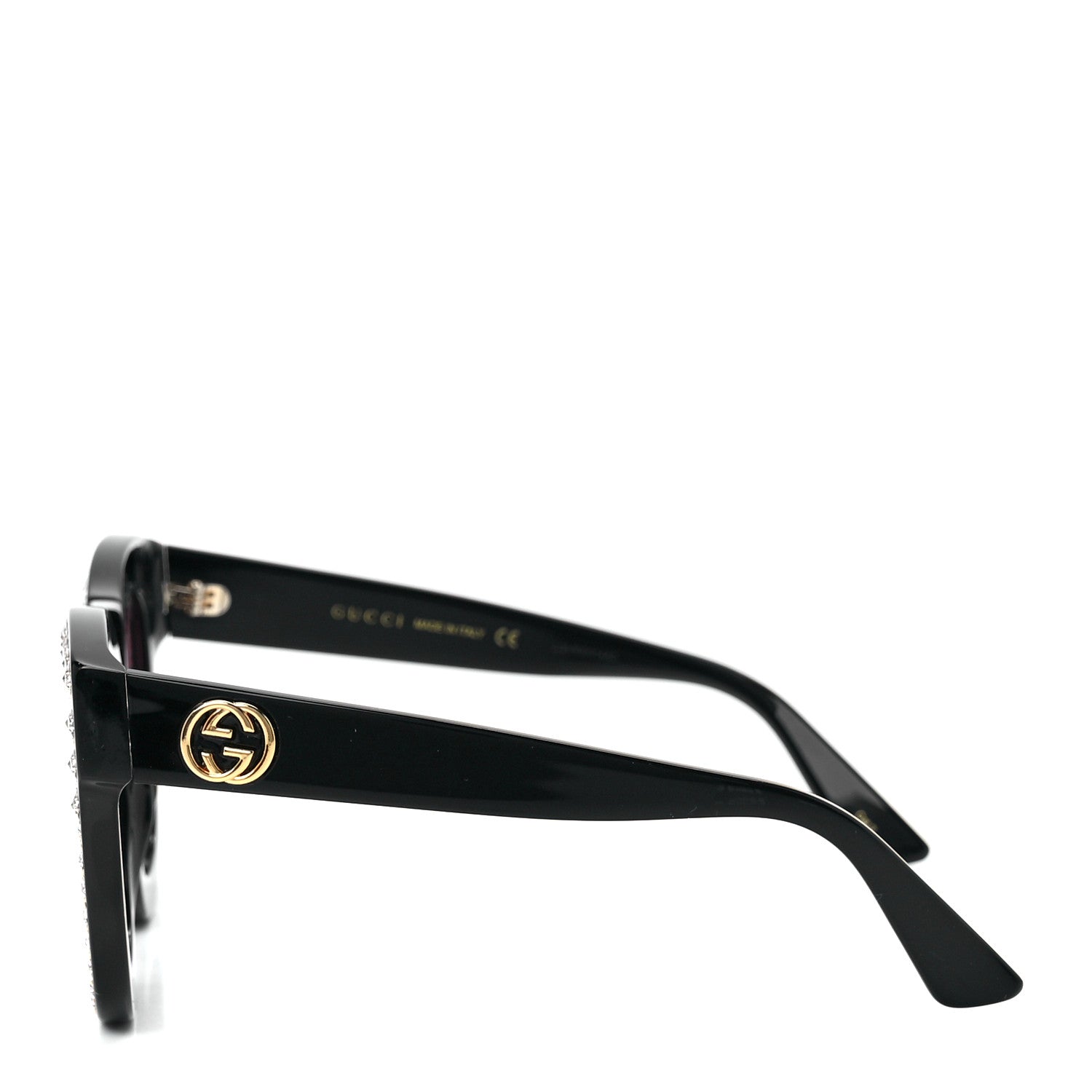 Gucci Acetate Stars Cat Eye Sunglasses GG0116S Black 3 of 9