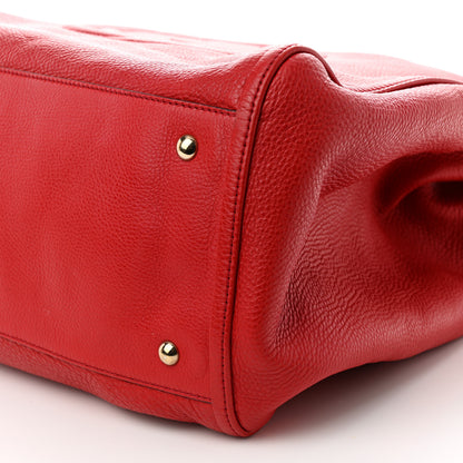 Gucci Pebbled Calfskin Large Soho Shoulder Bag Red 10 of 12