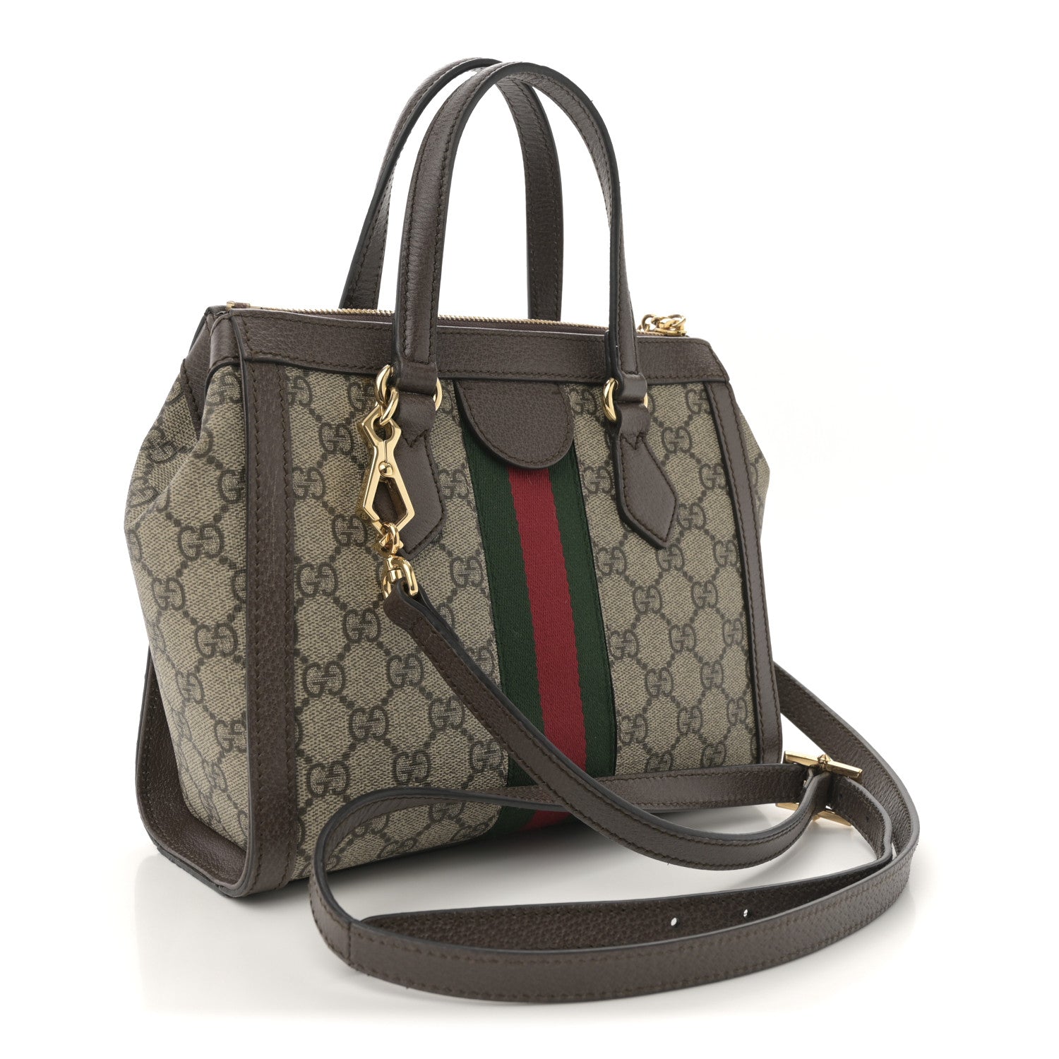 Gucci GG Supreme Monogram Small Ophidia Tote Bag Brown 3 of 12