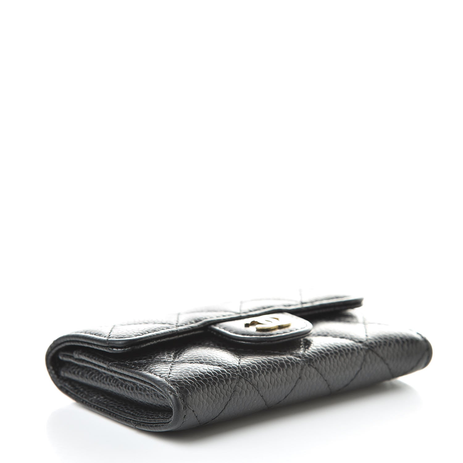 Chanel Caviar Quilted Flap Card Holder Wallet Black 4 of 11