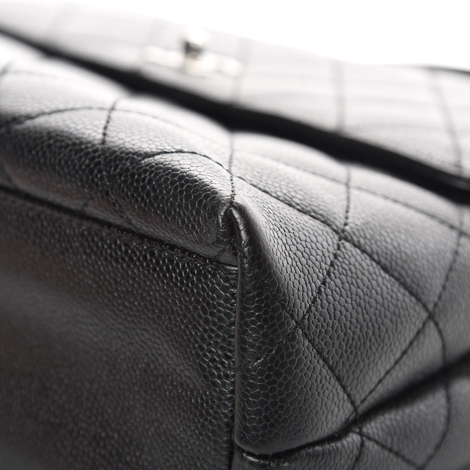 Chanel Caviar Quilted Jumbo Kelly Flap Black 10 of 12