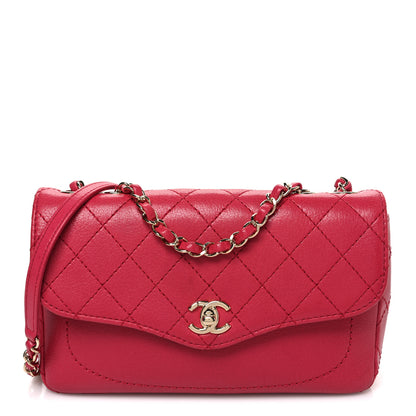Chanel Goatskin Quilted Coco Curve Flap Messenger Flap Dark Pink 1 of 11
