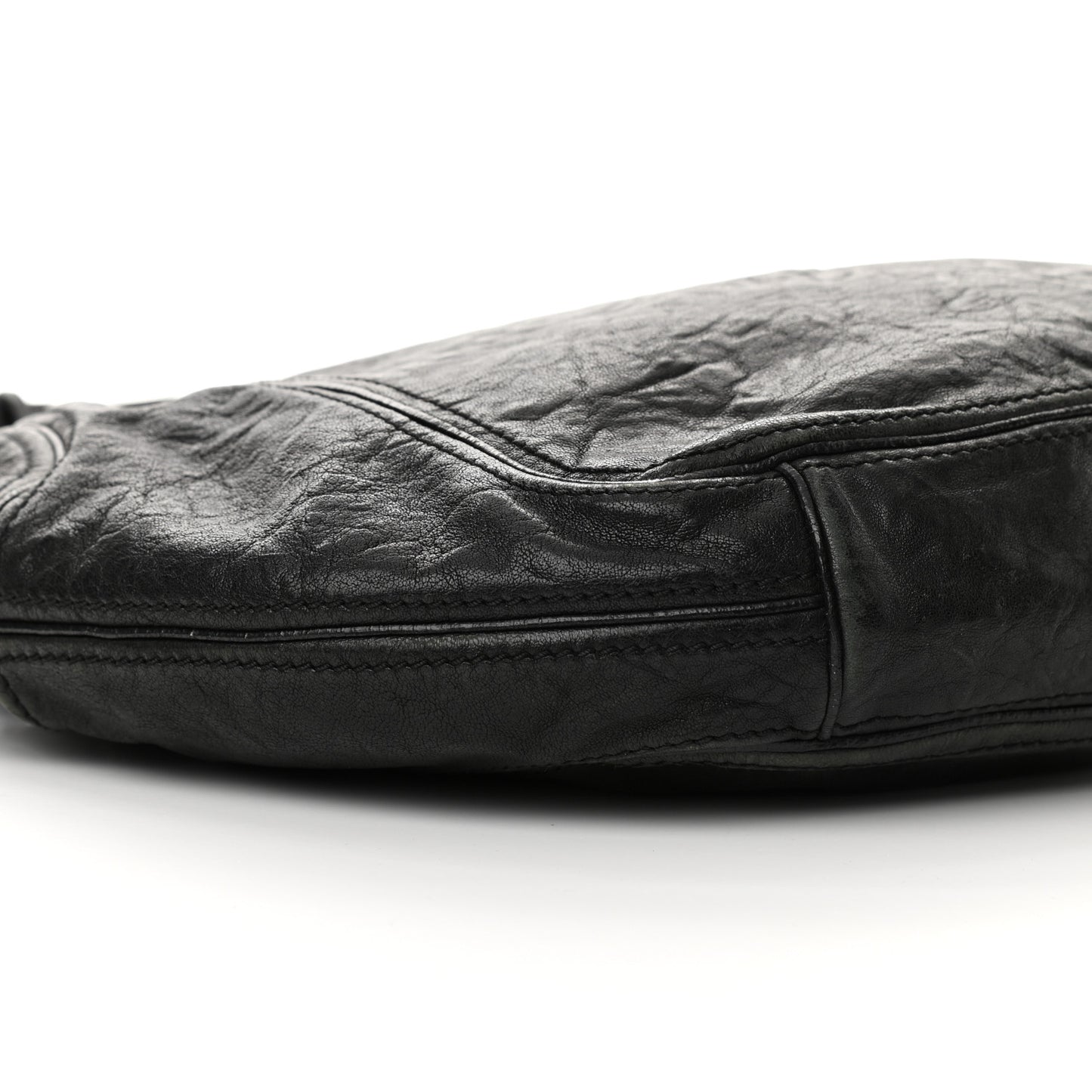 Tumbled Sheepskin Hobo Black