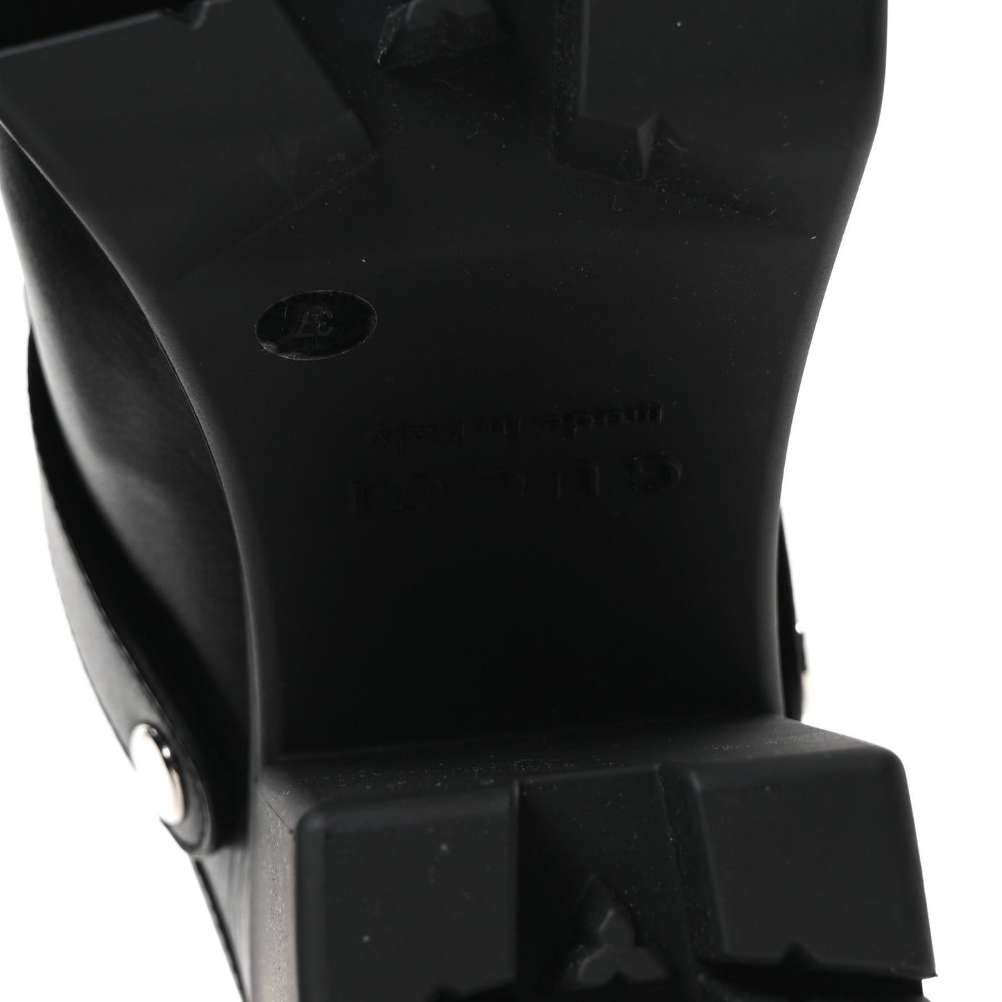 Real Betis Glamour Calfskin Horsebit Platform Mules 37 Black