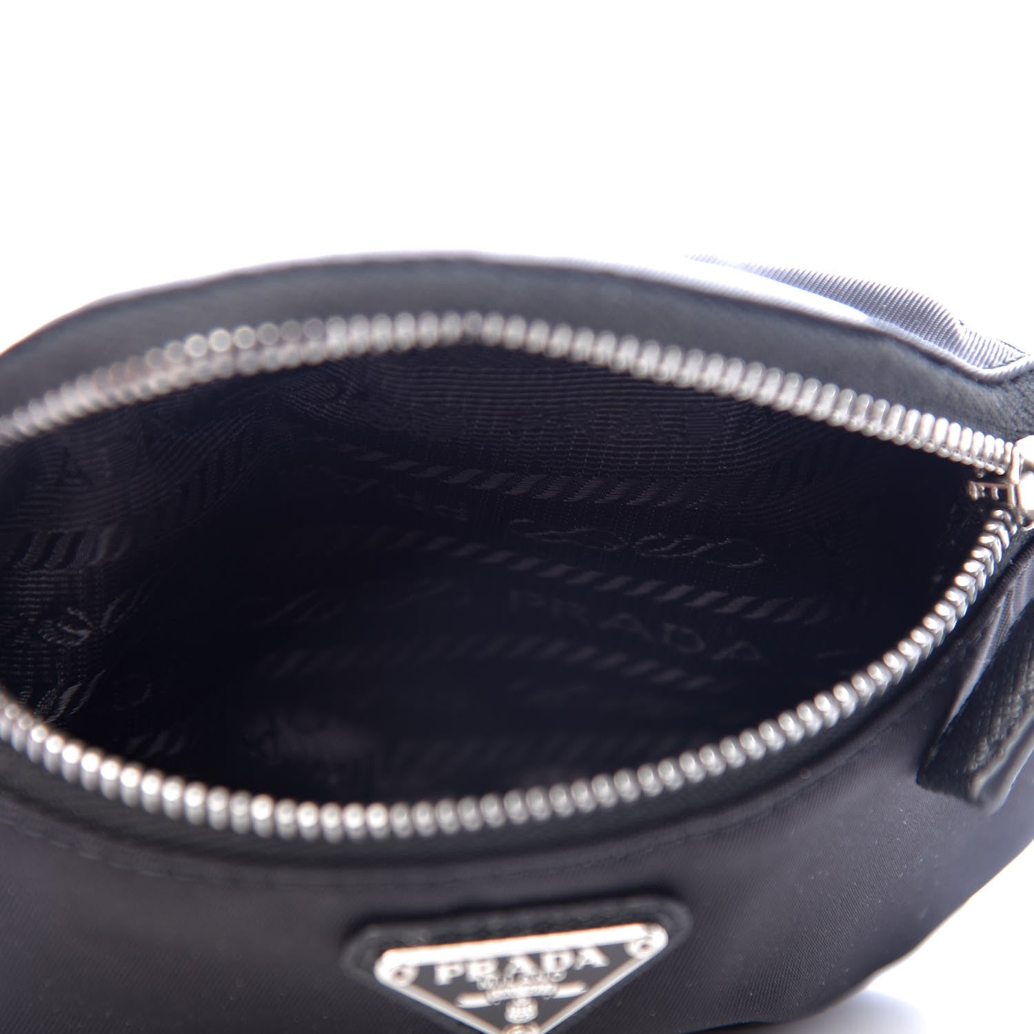 Prada Tessuto Nylon Wrist Pouch Black 5 of 9