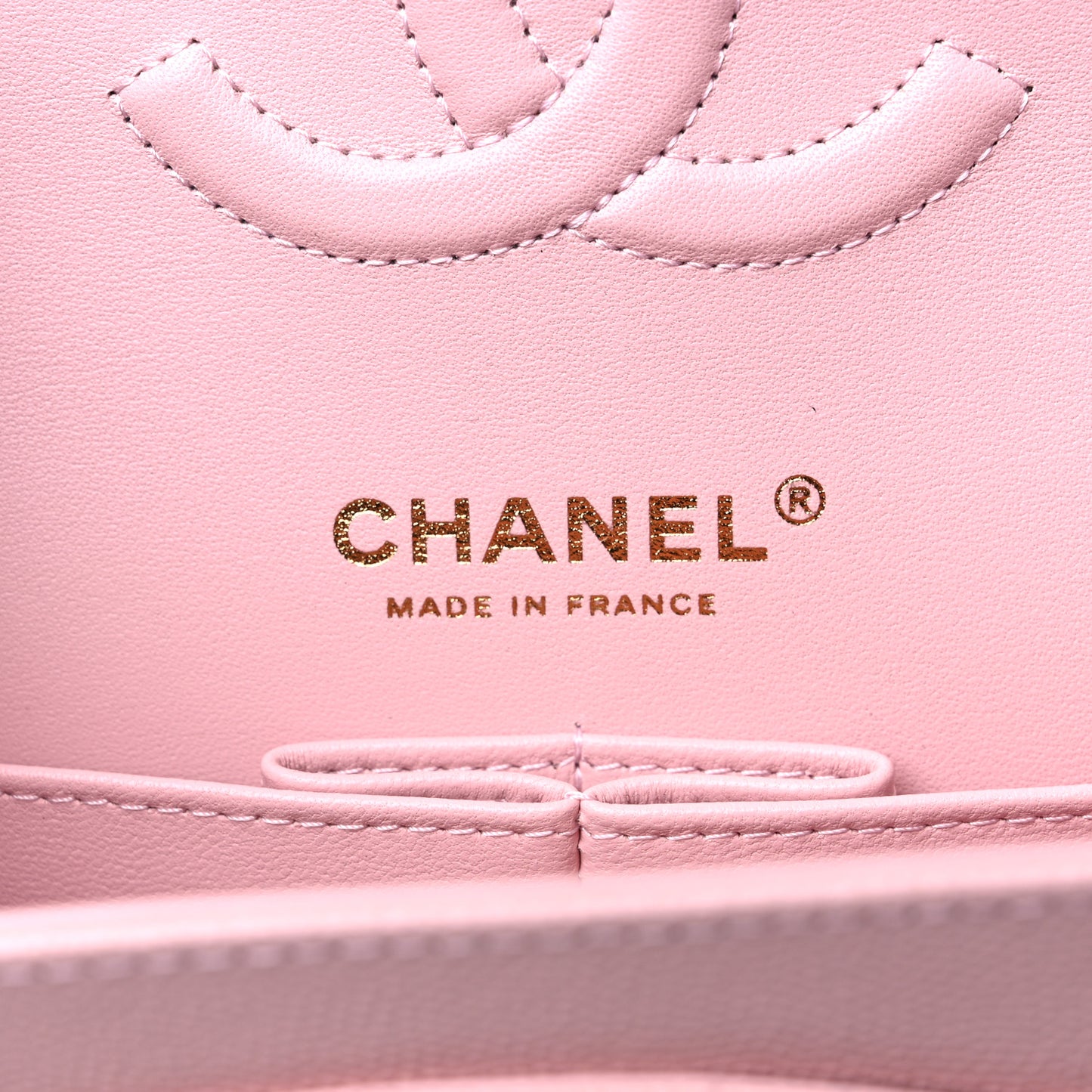 Caviar Quilted Medium Double Flap Light Pink