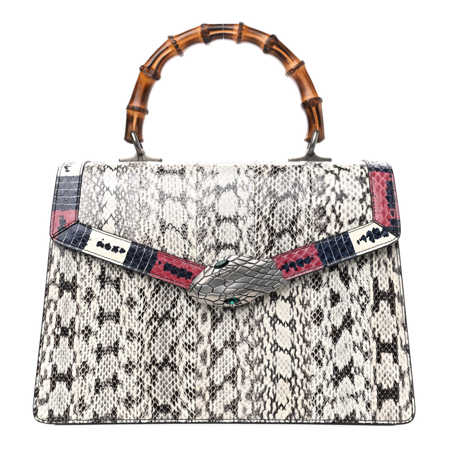 Gucci Snakeskin Small Lilith Top Handle Bag Beige 1 of 4