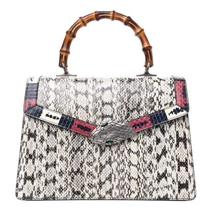 Gucci Snakeskin Small Lilith Top Handle Bag Beige 1 of 4