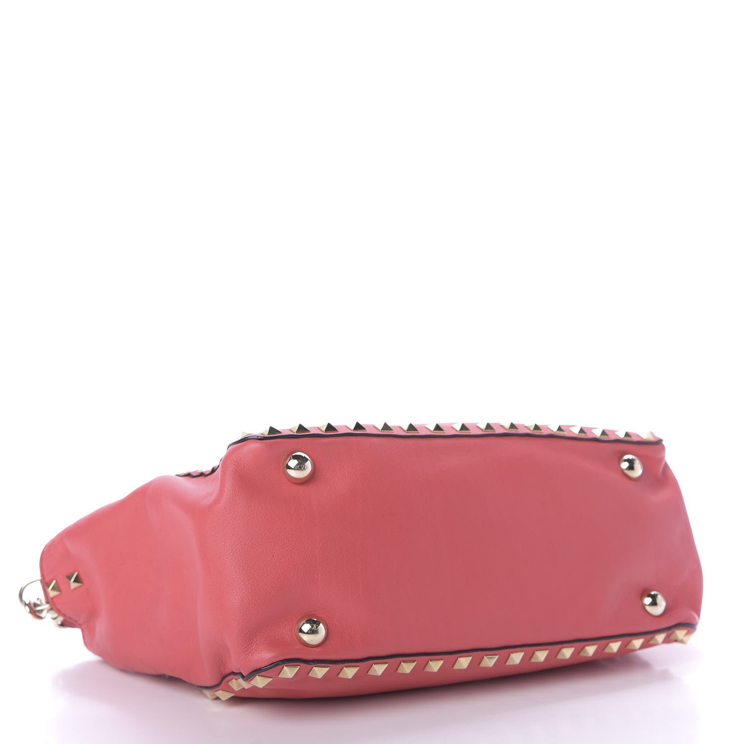 Valentino Garavani Vitello Small Rockstud Tote Pop Fuxia 4 of 8