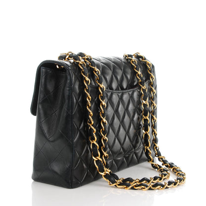 Chanel Lambskin Quilted Jumbo Single Flap Black 3 of 12