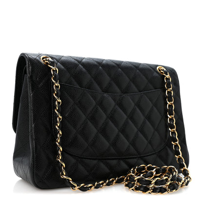 Chanel Caviar Quilted Jumbo Double Flap Black 3 of 13