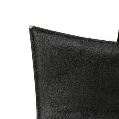 Balenciaga Shiny Calfskin Monochrome Crocodile Embossed Hourglass Top Handle Bag XS Black 14 of 15