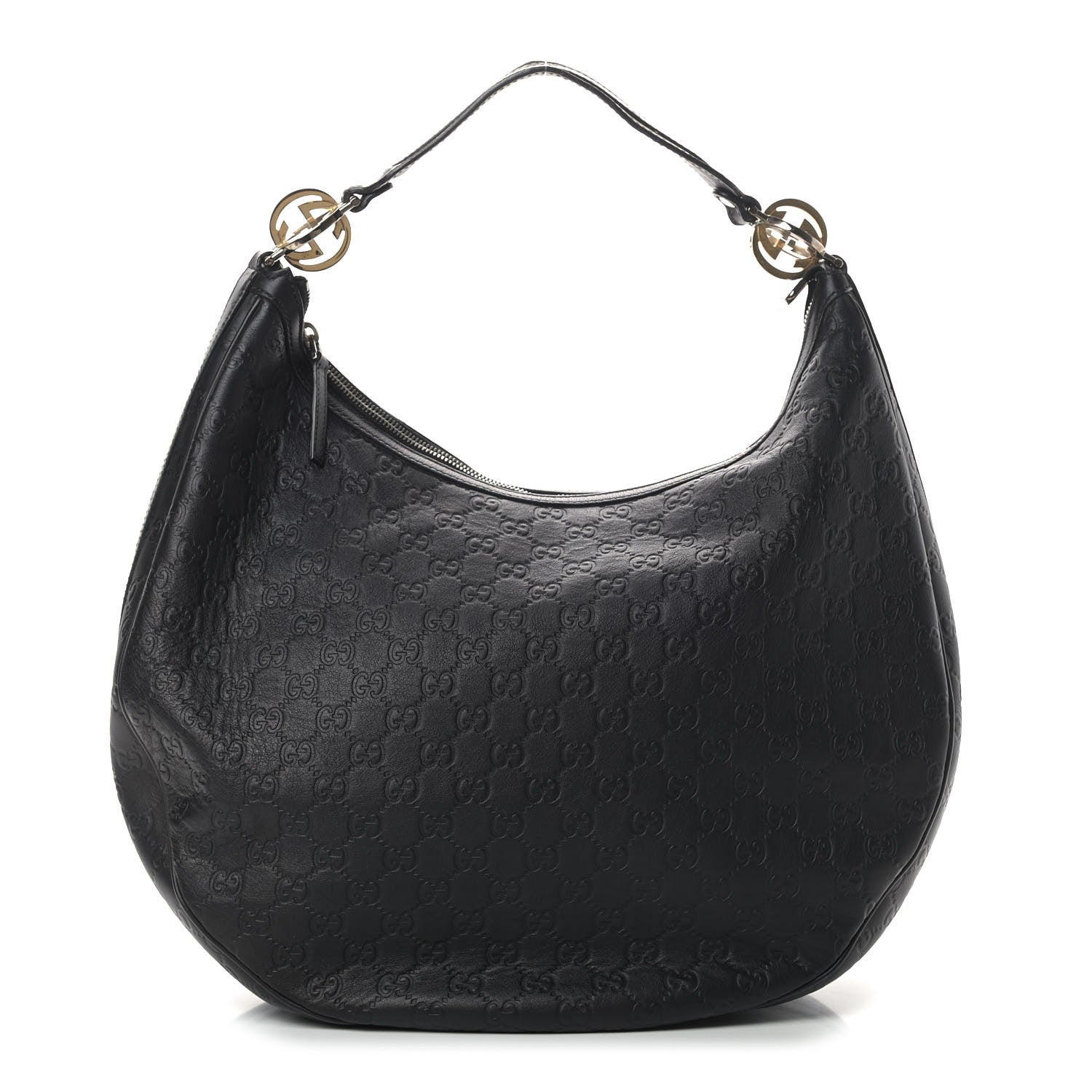 Gucci Guccissima Large GG Twins Hobo Black 1 of 12