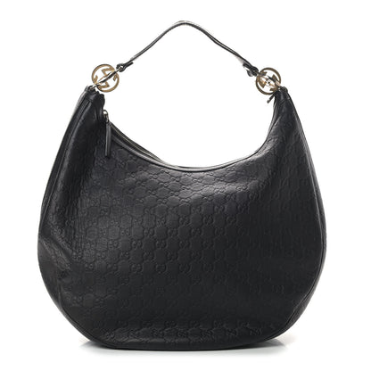 Gucci Guccissima Large GG Twins Hobo Black 1 of 12