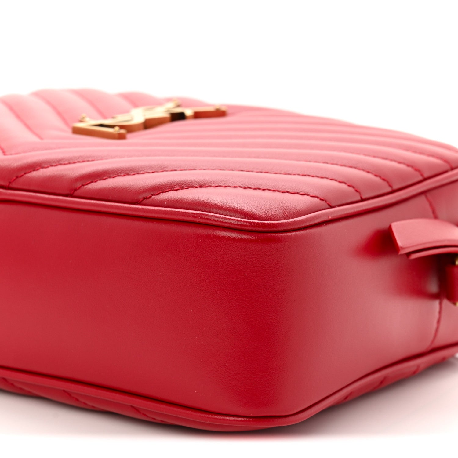 Saint Laurent Calfskin Matelasse Monogram Lou Camera Bag Rouge Eros 10 of 10