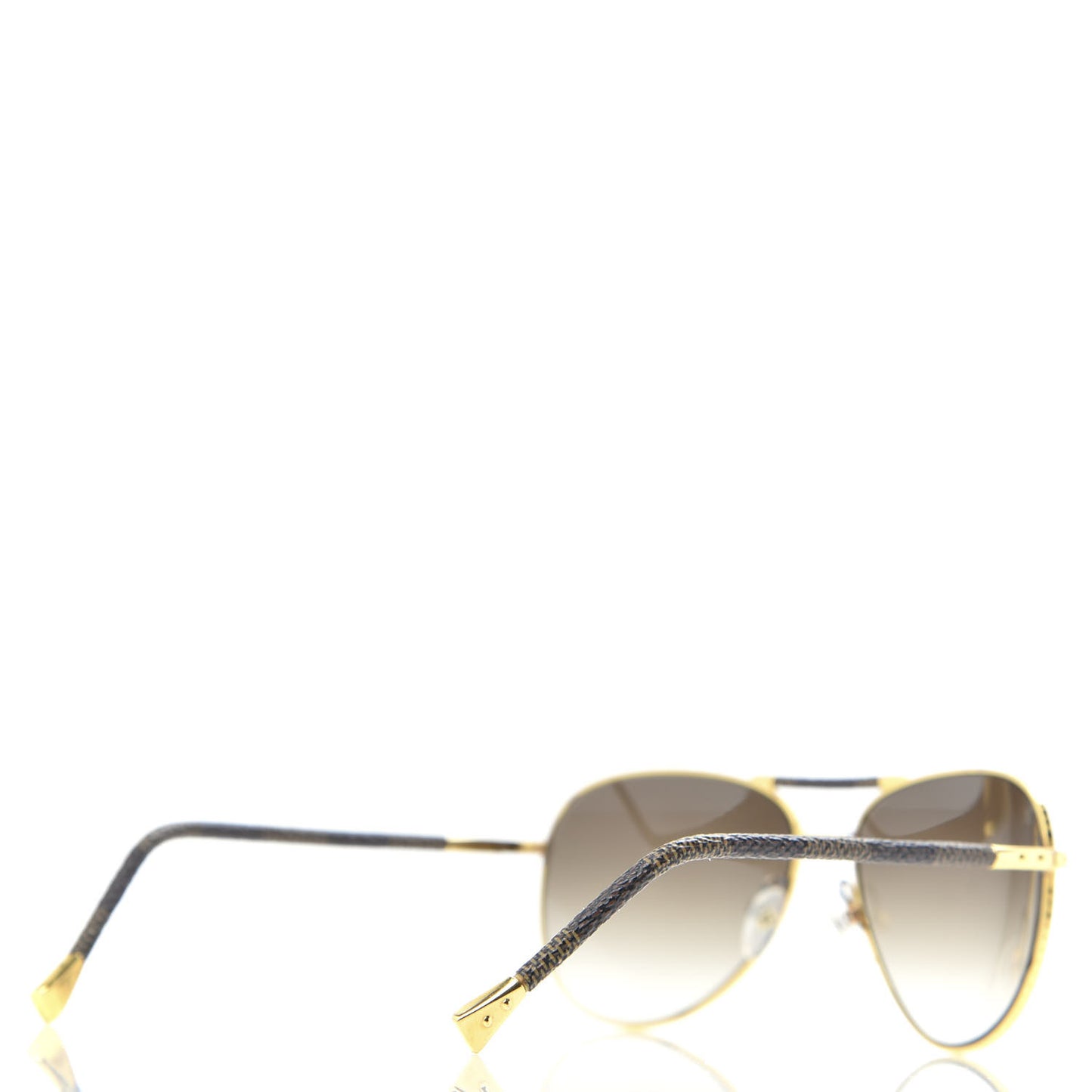 Damier Ebene Conspiration Pilote Aviator Sunglasses Z0202U Gold