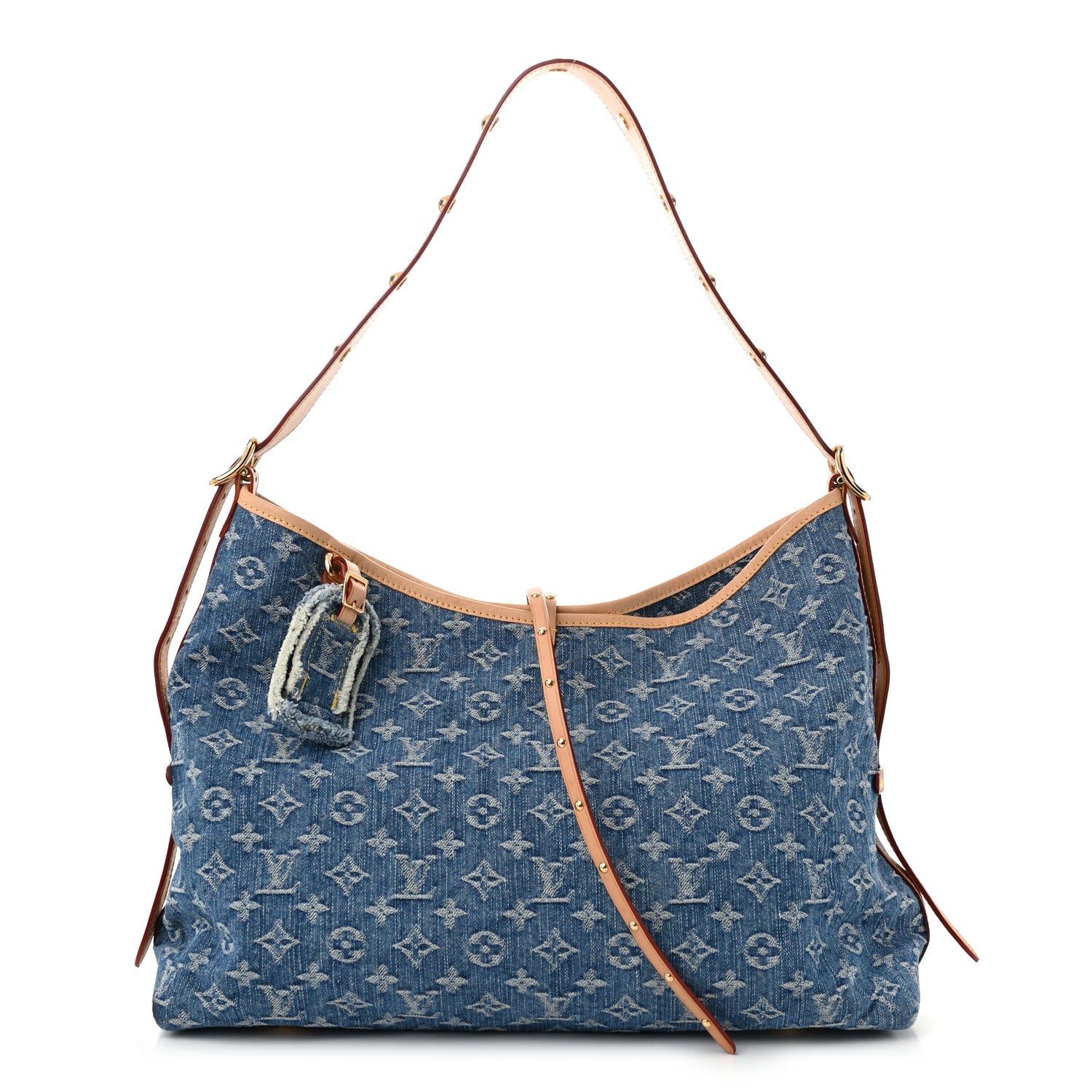 Louis Vuitton Monogram Denim CarryAll MM Blue 1 of 11