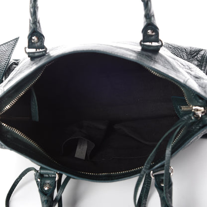 Balenciaga Agneau Classic Silver Hardware S City Logo Strap Sapin Black 8 of 10