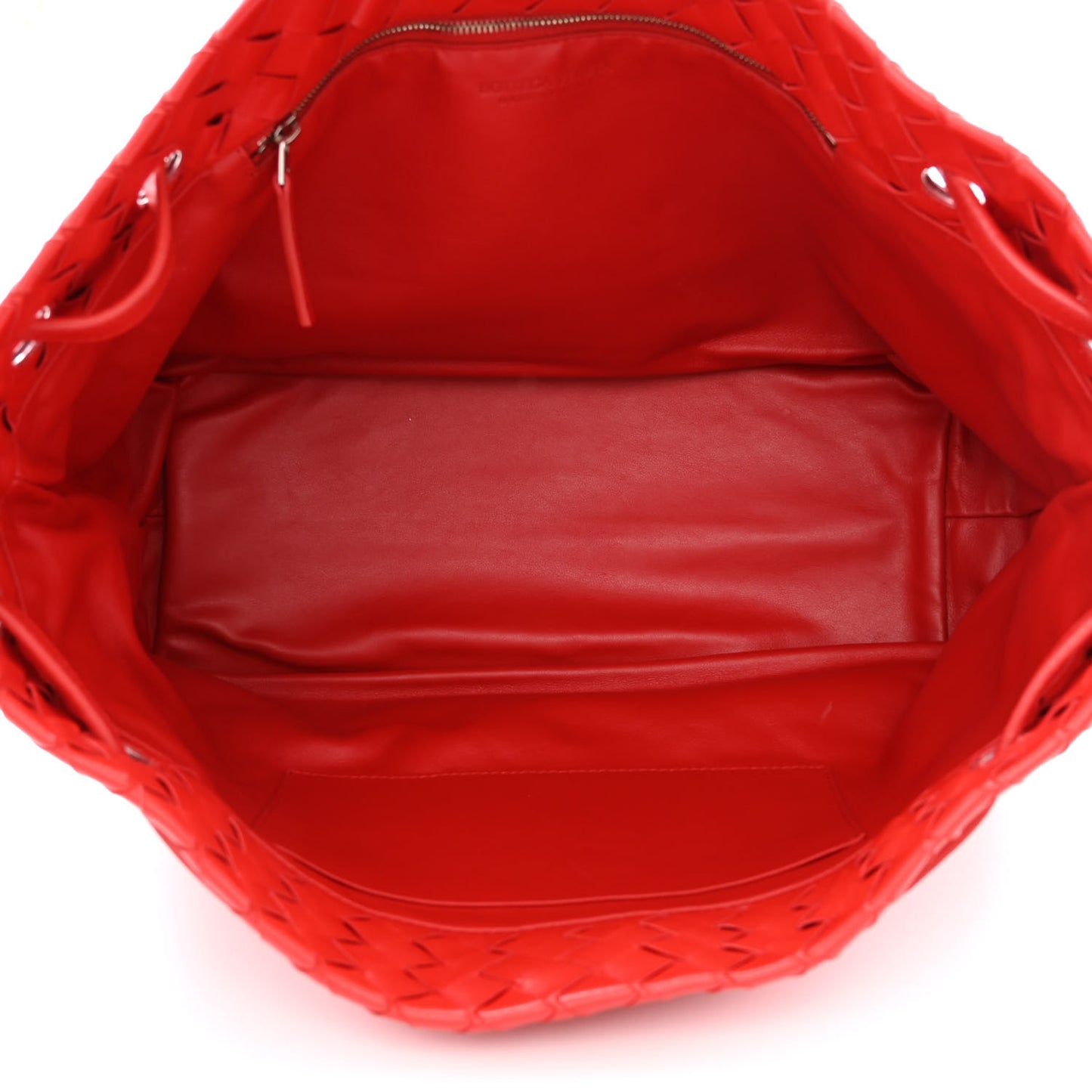 Nappa Intrecciato Garda Tote Red