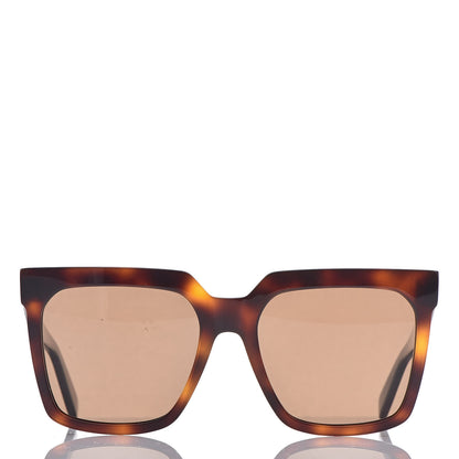 Celine Acetate Polarized Square Sunglasses CL 40055I Red Havana 4 of 16